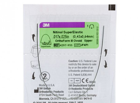 Дуга нитиноловая Unitek Super Elastic .016x.022 НЧ  ФIII 3М